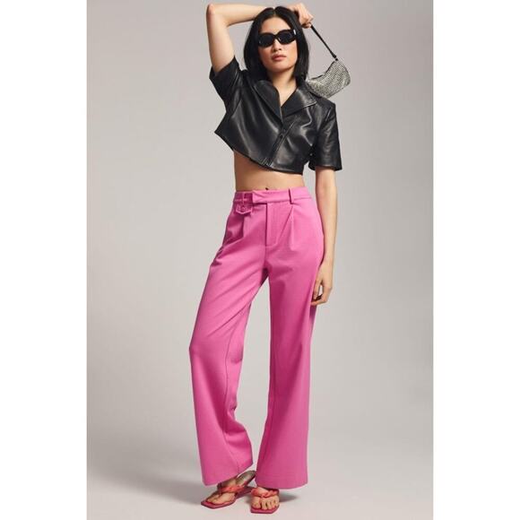 Anthropologie x Sanctuary Women's Metropolis Trousers in Wild Pink Size 32 NWT - Picture 1 of 10